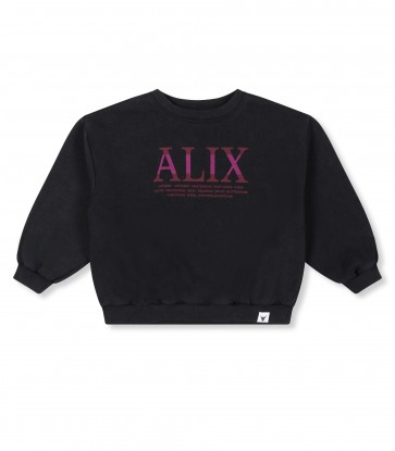 Alix kids knitted logo sweater black 
