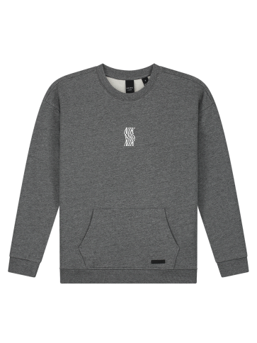 Nik&Nik Swirl Logo Sweatshirt Dark Grey Melange 