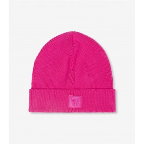 ALIX THE LABEL ladies knitted beanie bright pink