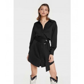 Alix the Label ladies knitted blouse dress black