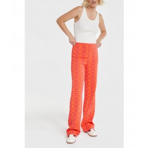 Alix The Label knitted two tone bull pants light red