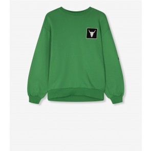 Alix The Label  knitted patched sweater fresh green