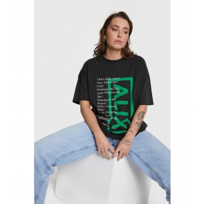 Alix The Label  on tour t-shirt black green  logo 