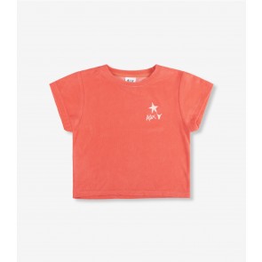 Alix mini terry T-Shirt intense coral