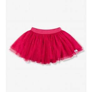 Alix Mini knitted tule skirt magenta pink