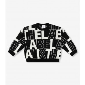 Alix mini knitted  jumper trui black white