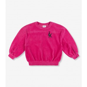 Alix mini knitted  velvet jumper trui magenta pink